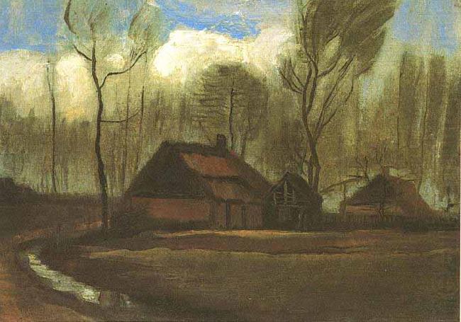 Vincent Van Gogh Farmhouse Among Trees china oil painting image